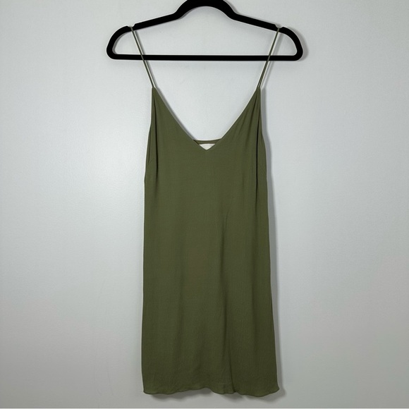 Wilfred Dresses & Skirts - Aritzia Wilfred Free Olive Green Strappy Mini Shift Dress Size XS